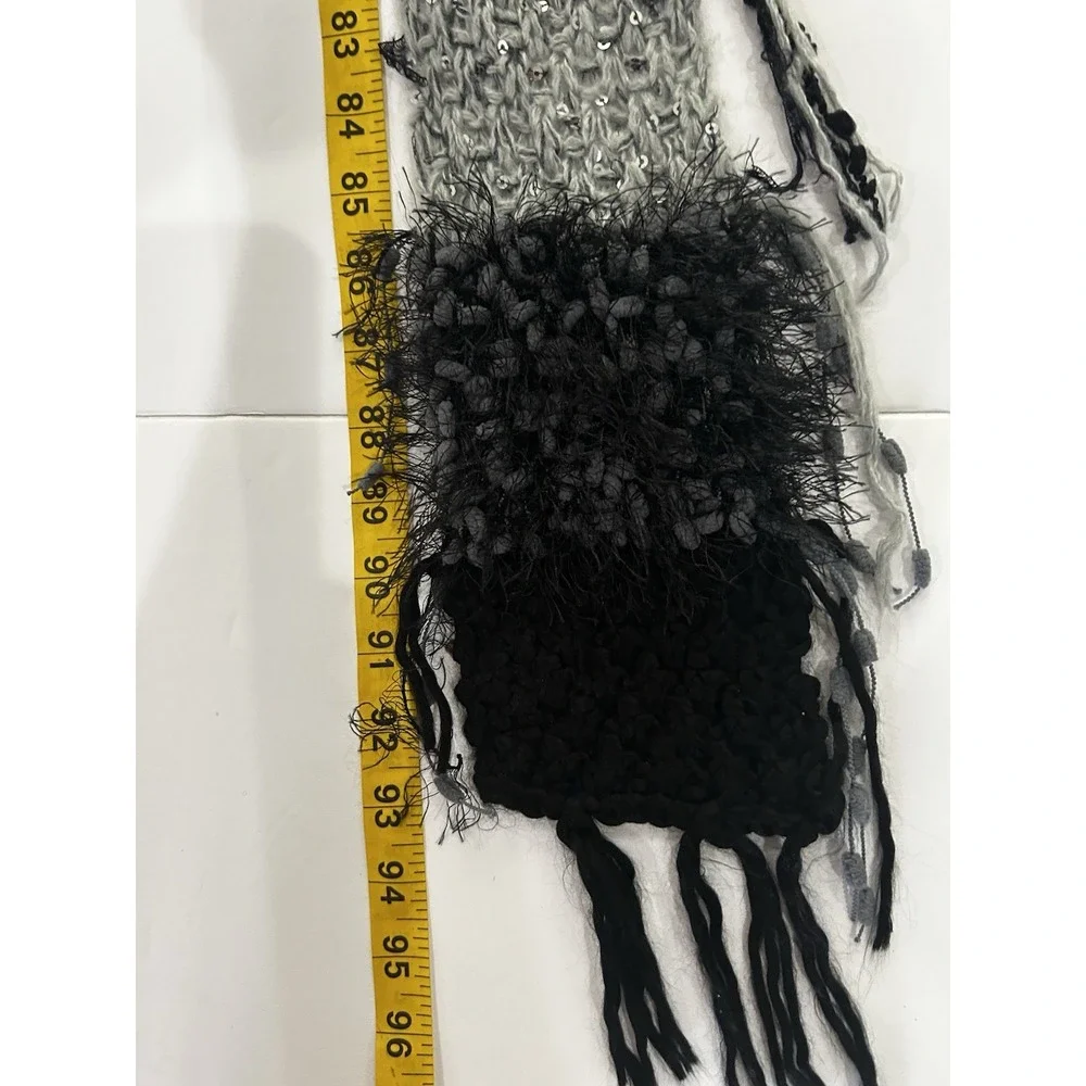 Brown Black Patchwork Scarf Wrap Extra Long Boho Fairy Grunge Whimsigoth Witchy